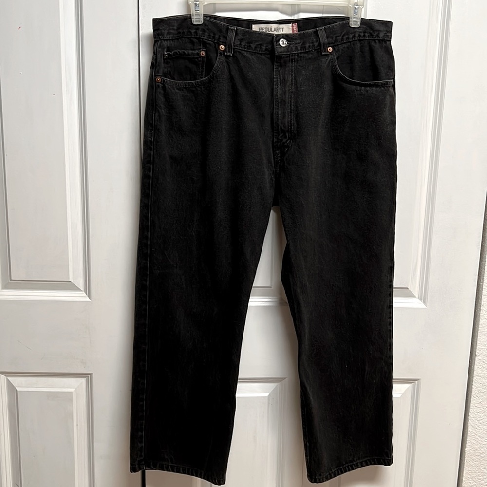 Levi’s 505 Black Denim 5 Pocket Jeans Size 40x 29